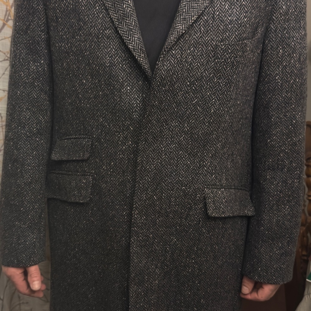 Classic Herringbone Wool Coat wool 100%